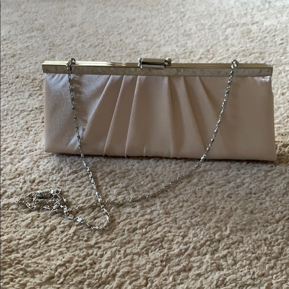 Cream hand bag